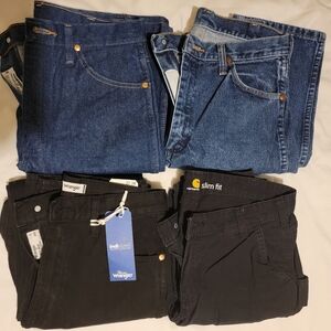 Womens Wrangler and Carhartt Jeans (4 JEANS FOR $50)
